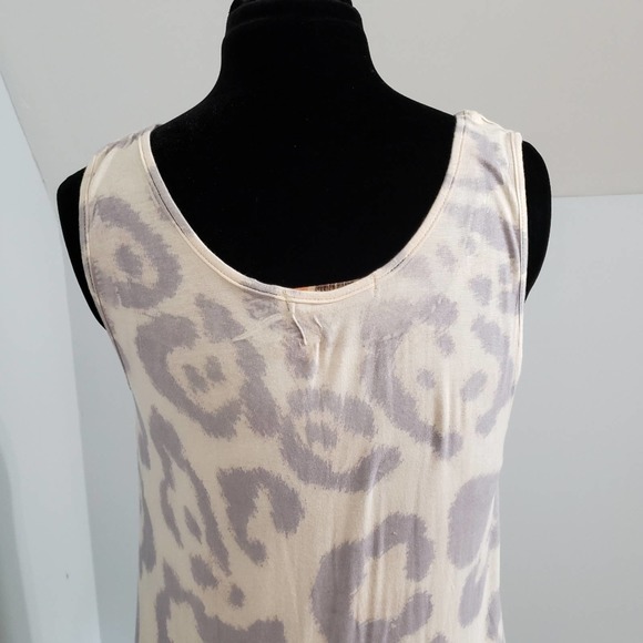 Origami Leopard Boho Gypsy Fringe Sleeveless Tunic Top Dress Large Layer Chic - Picture 10 of 13